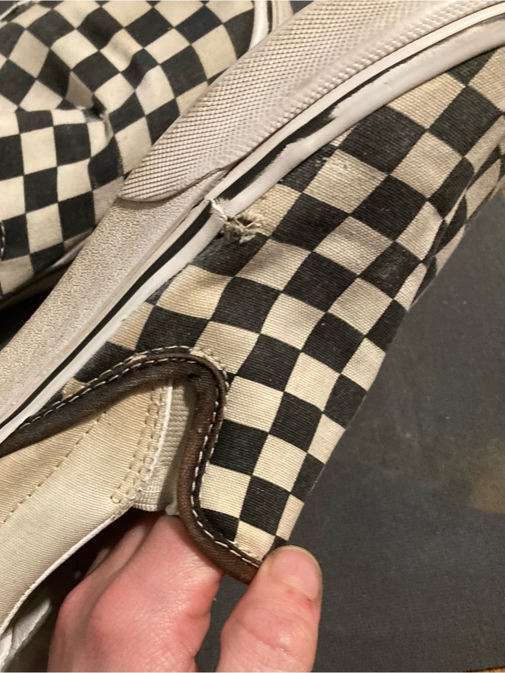 Vans Checkerboard Slip-On in Black and White - Picture 4 of 8